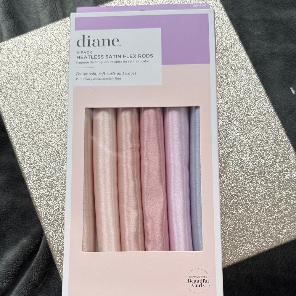 *NEW*diane.*Heatless *Satin Flex Rods - Pink Multi-Pack